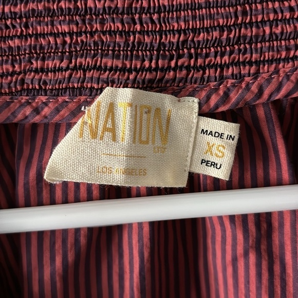 Nation LTD Estelle Peasant Blouse in Burlesque - Picture 4 of 5